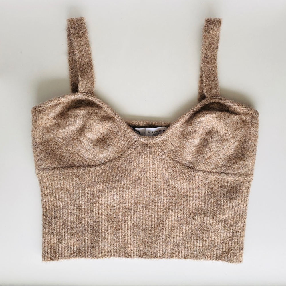 ZARA Wool Blend Crop Top